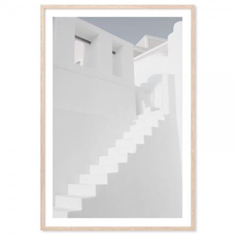 Santorini Stairs Art Print