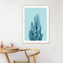 Blue Cactus Art Print