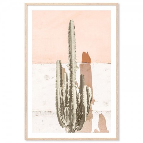 Cactus Soft Blush Art Print
