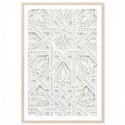 White Ornate Moroccan Design Art Print