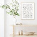 White Ornate Moroccan Design Art Print