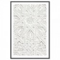 White Ornate Moroccan Design Art Print