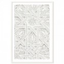 White Ornate Moroccan Design Art Print