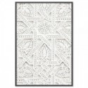 White Ornate Moroccan Design Art Print