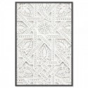 White Ornate Moroccan Design Art Print