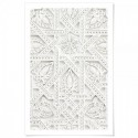 White Ornate Moroccan Design Art Print