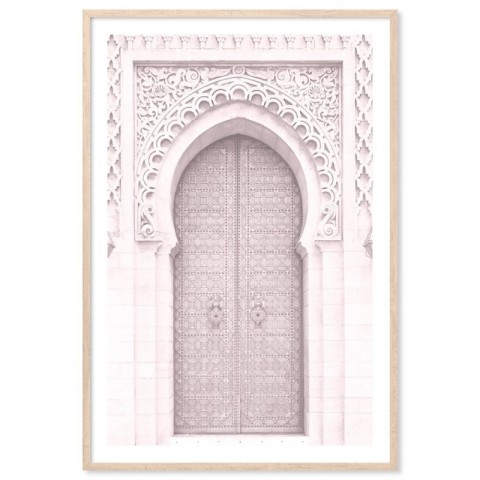 Moroccan Pink Door Art Print