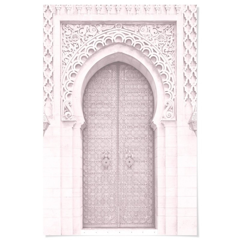 Moroccan Pink Door Art Print