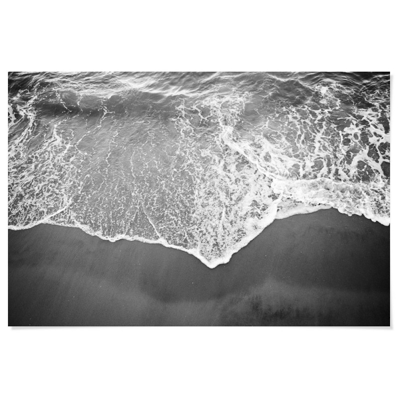 Charcoal Beach Art Print