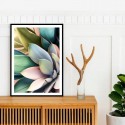 Pastel Cactus Leaves Art Print