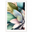 Pastel Cactus Leaves Art Print