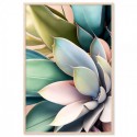 Pastel Cactus Leaves Art Print