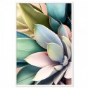 Pastel Cactus Leaves Art Print