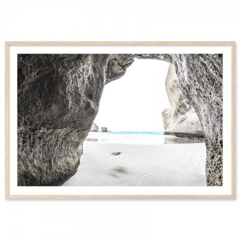 Tunnel Beach Cave Art Print