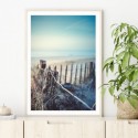 Broken Fence Beach Art Print