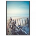 Broken Fence Beach Art Print