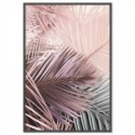 Pink Palm Tree Leaves Art Print