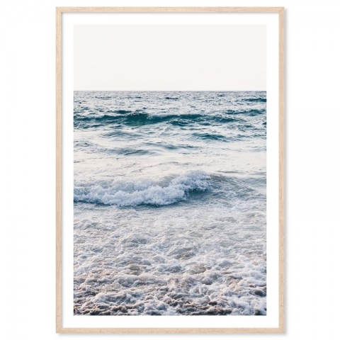 Blue Ocean Waves Art Print