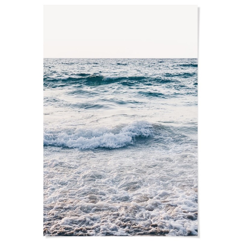 Blue Ocean Waves Art Print