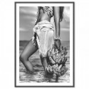 Woman On Paradise Beach Art Print