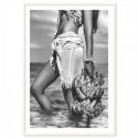 Woman On Paradise Beach Art Print