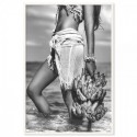 Woman On Paradise Beach Art Print