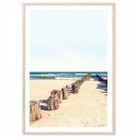 Breakwater Beach Art Print