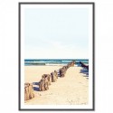 Breakwater Beach Art Print