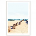 Breakwater Beach Art Print