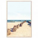 Breakwater Beach Art Print