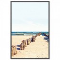 Breakwater Beach Art Print