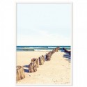 Breakwater Beach Art Print