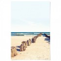 Breakwater Beach Art Print