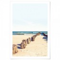 Breakwater Beach Art Print