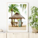 Island Beach Hut Art Print