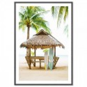 Island Beach Hut Art Print