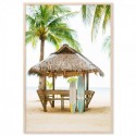 Island Beach Hut Art Print