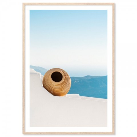 Santorini Terrace Art Print