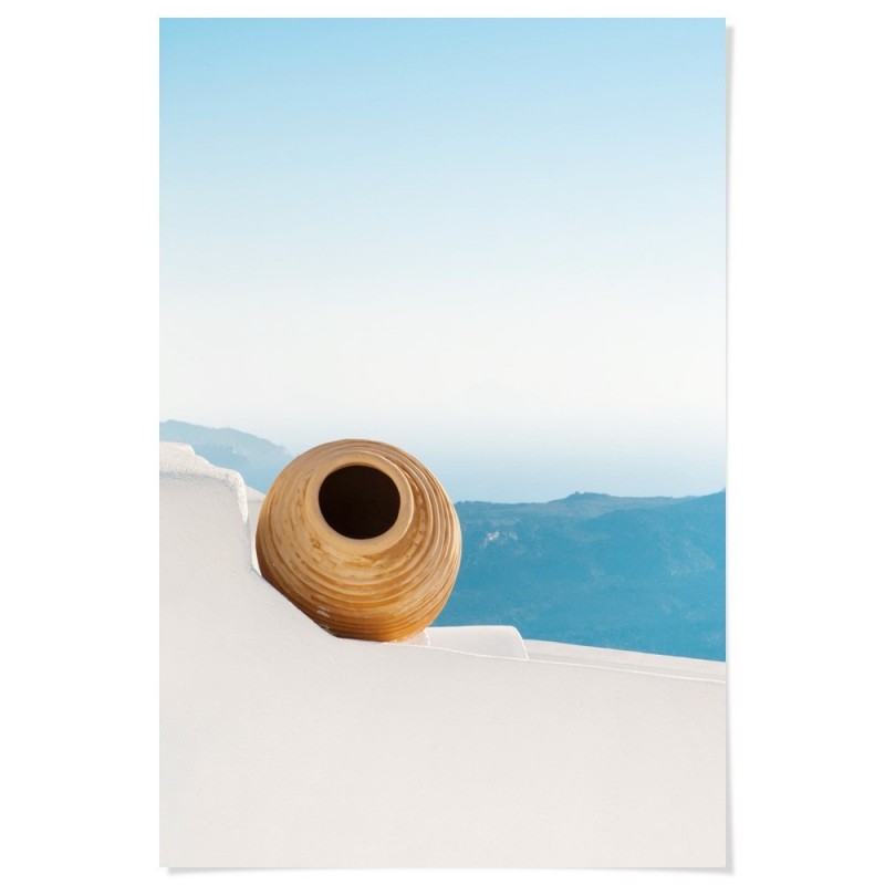 Santorini Terrace Art Print